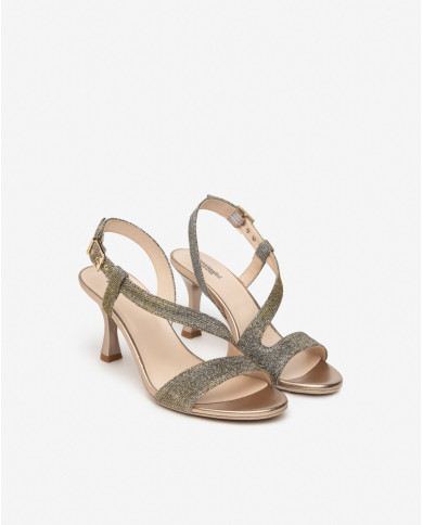 SANDALO CON TACCO NEROGIARDINI DONNA T.NOTTURNO  E410124DE/327