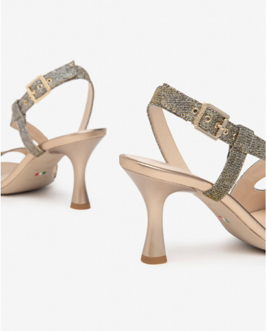 SANDALO CON TACCO NEROGIARDINI DONNA T.NOTTURNO  E410124DE/327