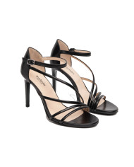 SANDALO CON TACCO NEROGIARDINI DONNA NAPPA PANDORA NERO TPU EGIZIA NERO E218400DE/100