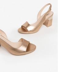 SANDALI NEROGIARDINI DONNA LAMINATO GOMMA PRAIA TACCO 7,5CM  E410250D/434