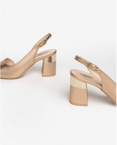 SANDALI NEROGIARDINI DONNA LAMINATO GOMMA PRAIA TACCO 7,5CM  E410250D/434