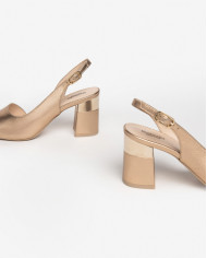 SANDALI NEROGIARDINI DONNA LAMINATO GOMMA PRAIA TACCO 7,5CM  E410250D/434