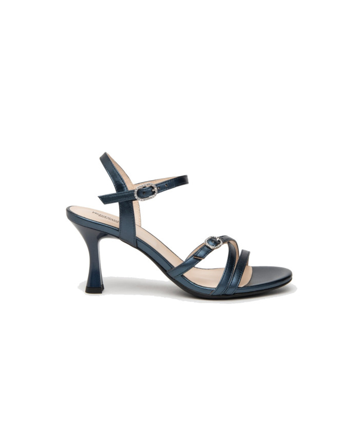 SANDALI CON TACCO NEROGIARDINI PELLE OCEANO TACCO 7,5CM E410123DE/201