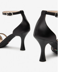 SANDALI CON TACCO NEROGIARDINI PELLE NERO TACCO 7,5CM E410120DE/100