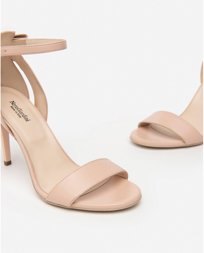 SANDALI CON TACCO NEROGIARDINI PELLE ROSA TACCO 9,5CM E410111DE/100