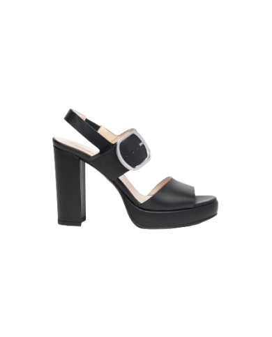SANDALI CON TACCO NEROGIARDINI DONNA TAMIGI NERO BATTIS.TPU LAZISE PLATO' TACCO 10CM  E410360D/100