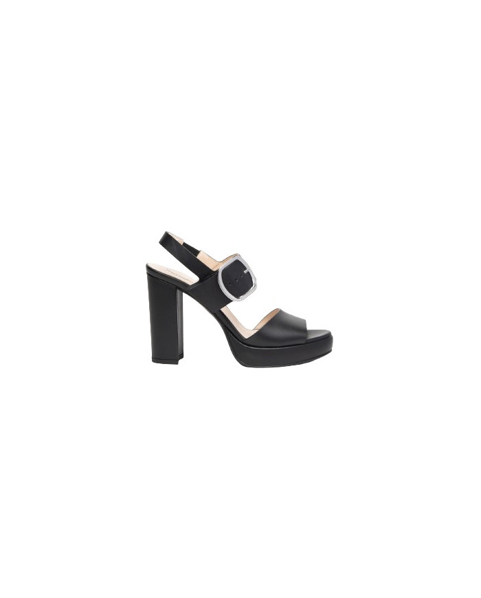 SANDALI CON TACCO NEROGIARDINI DONNA TAMIGI NERO BATTIS.TPU LAZISE PLATO' TACCO 10CM  E410360D/100