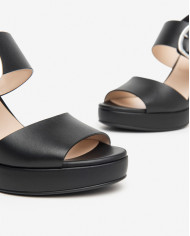 SANDALI CON TACCO NEROGIARDINI DONNA TAMIGI NERO BATTIS.TPU LAZISE PLATO' TACCO 10CM  E410360D/100