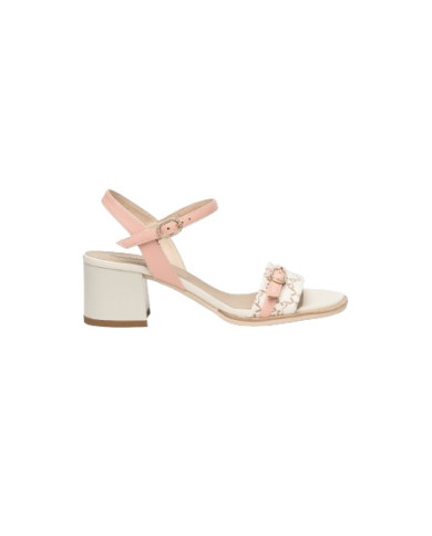 SANDALI CON TACCO NEROGIARDINI DONNA T.GIOVE BEIGE/NOCCIO NAPPA PANDORA ROSA TR ROSE NATURALE E410430D/412