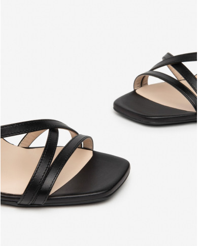 SANDALI CON TACCO NEROGIARDINI DONNA NAPPA PANDORA NERO TPU GRONE NERO TACCO 9,5CM E410131DE/100