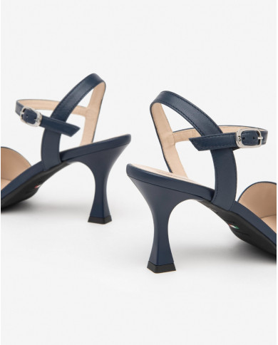 SANDALI CON TACCO NEROGIARDINI DONNA NAPPA PANDORA BLU 69 TPU TITTI NERO TACCO 7,5CM E410140DE/200