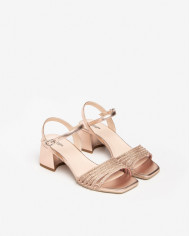 SANDALI CON TACCO NEROGIARDINI DONNA LAMINATO PHARD TPU PEDARA NATURALE 5CM E410260D/660