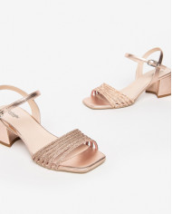 SANDALI CON TACCO NEROGIARDINI DONNA LAMINATO PHARD TPU PEDARA NATURALE 5CM E410260D/660