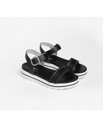 SANDALI  NEROGIARDINI DONNA NERO PELLE E307812D/100