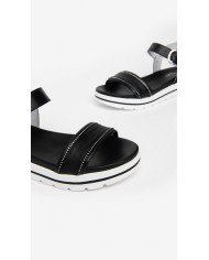 SANDALI  NEROGIARDINI DONNA NERO PELLE E307812D/100