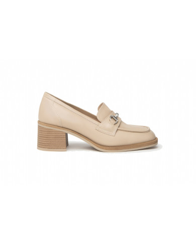 MOCASSINO NEROGIARDINI DONNA PELLE LINO TACCO E409610D/453