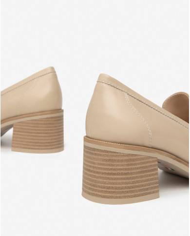 MOCASSINO NEROGIARDINI DONNA PELLE LINO TACCO E409610D/453