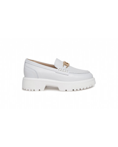 MOCASSINI NEROGIARDINI DONNA PELLE BIANCO NOCERA LIGHT  E406320D/707
