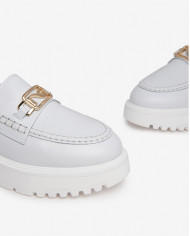 MOCASSINI NEROGIARDINI DONNA PELLE BIANCO NOCERA LIGHT  E406320D/707