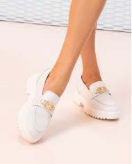 MOCASSINI NEROGIARDINI DONNA PELLE BIANCO NOCERA LIGHT  E406320D/707