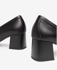 MOCASSINI CON TACCO NEROGIARDINI DONNA IN PELLE NERO TACCO 5,5CM E409471D/100