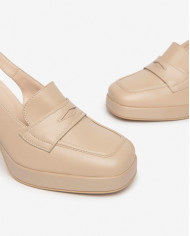 MOCASSINI CON TACCO NEROGIARDINI DONNA IN PELLE LINO TACCO 9CM E409461D/453