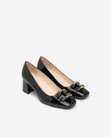 DECOLLETE' NEROGIARDINI VERNICE NERO TACCO 5,5CM E409481D/100