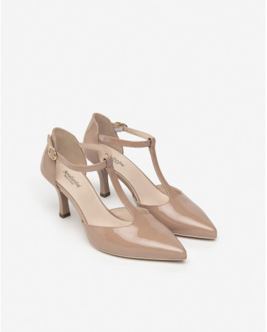 DECOLLETE' NEROGIARDINI DONNA PELLE NUDO TACCO A SPILLO  7,5CM E409311DE/626