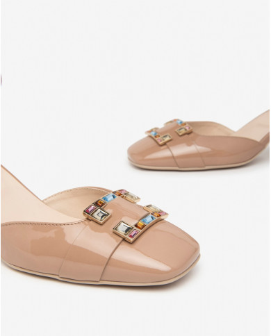 DECOLLETE' NEROGIARDINI DONNA PELLE NUDO TACCO5,5CM E409480D/626