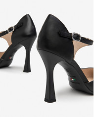 DECOLLETE' NEROGIARDINI DONNA PELLE NERO TACCO A SPILLO  9,5CM E409340DE/100