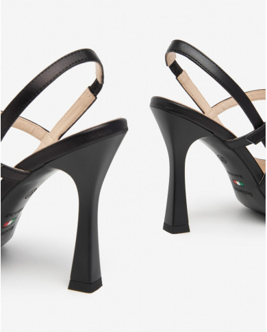 DECOLLETE' NEROGIARDINI DONNA PELLE NERO TACCO 9,5CM E409341DE/100