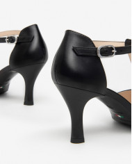 DECOLLETE' NEROGIARDINI DONNA PELLE NERO TACCO 7,5CM E409310DE/100