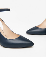 DECOLLETE' NEROGIARDINI DONNA PELLE BLU TACCO 9,5CM E411072DE/200