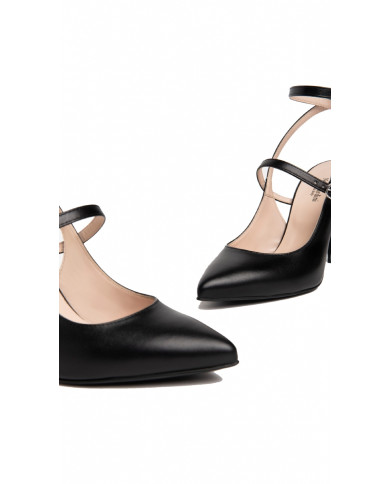 DECOLLETE' NEROGIARDINI DONNA NAPPA PANDORA NERO TPU DIMONA LADY NERO LOOK DA CERIMONIA SLINGBACK E307030DE/100