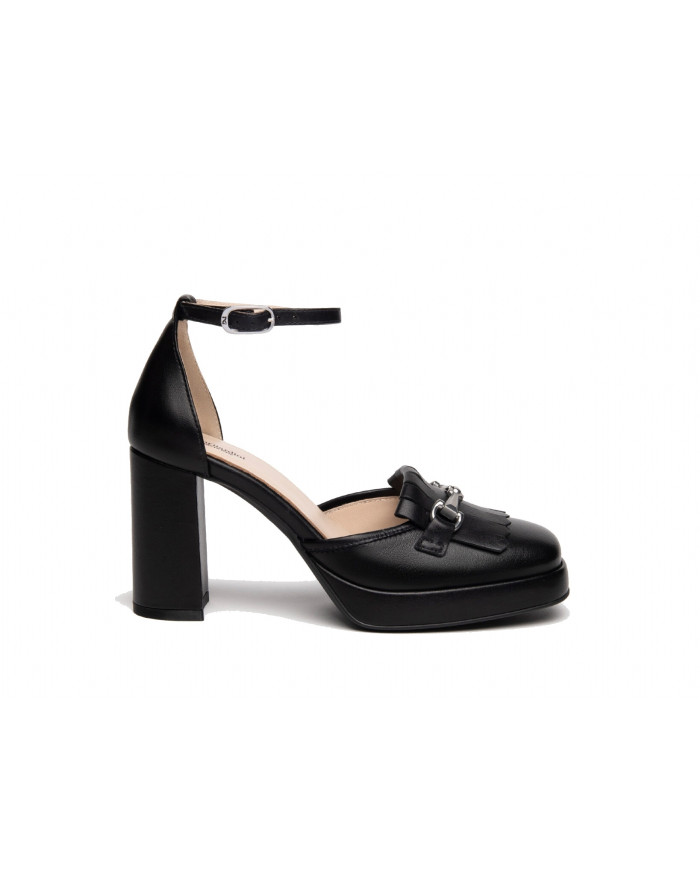 DECOLLETE' NEROGIARDINI DONNA NAPPA PANDORA NERO E409460D/100