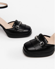 DECOLLETE' NEROGIARDINI DONNA NAPPA PANDORA NERO E409460D/100