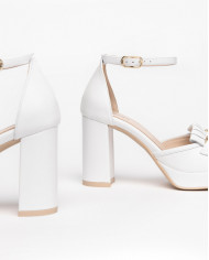 DECOLLETE' NEROGIARDINI DONNA NAPPA PANDORA BIANCO TPU CATTOLICA E409460D/707