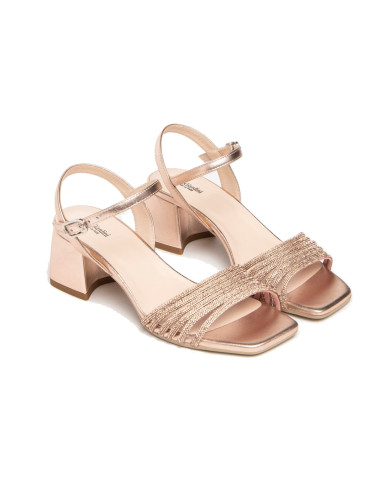 SANDALO CON TACCO NEROGIARDINI LAMINATO PHARD TPU PEDARA E307320DE/660