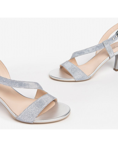 SANDALO CON TACCO NEROGIARDINI DONNA T.NOTTURNO COL.GHIACCIO TPU ALIMA NATURALE E307272DE/705