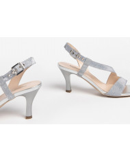 SANDALO CON TACCO NEROGIARDINI DONNA T.NOTTURNO COL.GHIACCIO TPU ALIMA NATURALE E307272DE/705