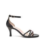 SANDALO CON TACCO NEROGIARDINI DONNA NAPPA PANDORA NERO TPU ALIMA NERO E218410DE/100