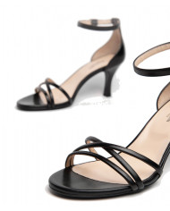 SANDALO CON TACCO NEROGIARDINI DONNA NAPPA PANDORA NERO TPU ALIMA NERO E218410DE/100