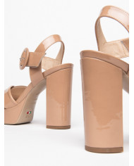 SANDALI DONNA CON TACCO VERNICE NUDO BATTIS.TPU MORELIA A POLI.MORELIA PLATO' E307210DE/626