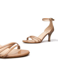 SANDALI CON TACCO NEROGIARDINI VERNICE NUDO TPU ALIMA NATURALE E116561DE/626