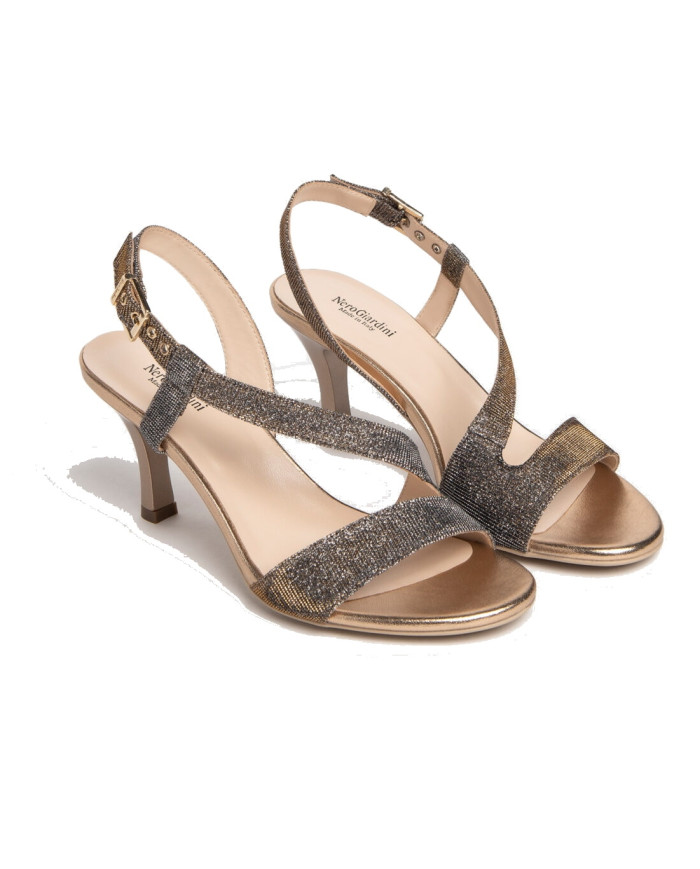 SANDALI CON TACCO NEROGIARDINI DONNA T.NOTTURNO RAME 639  TPU ALIMA NATURALE E307272DE/327