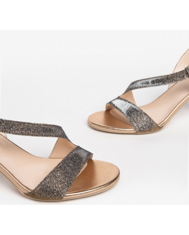 SANDALI CON TACCO NEROGIARDINI DONNA T.NOTTURNO RAME 639  TPU ALIMA NATURALE E307272DE/327