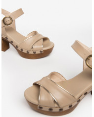 SABOT NEROGIARDINI DONNA TAMIGI SABBIA POLI.AVOLA E307790D/410