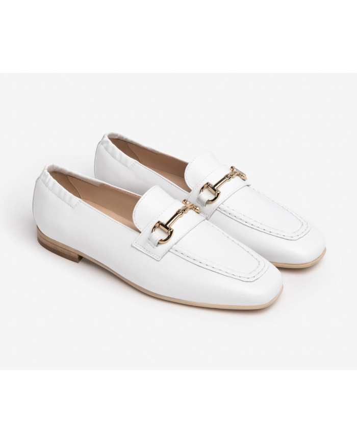 MOCASSINO NEROGIARDINI DONNA NAPPA PANDORA BIANCO MICROLITE E306341D/707