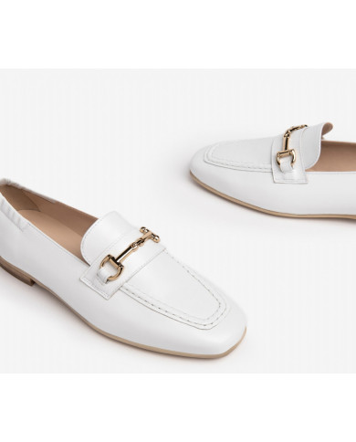 MOCASSINO NEROGIARDINI DONNA NAPPA PANDORA BIANCO MICROLITE E306341D/707