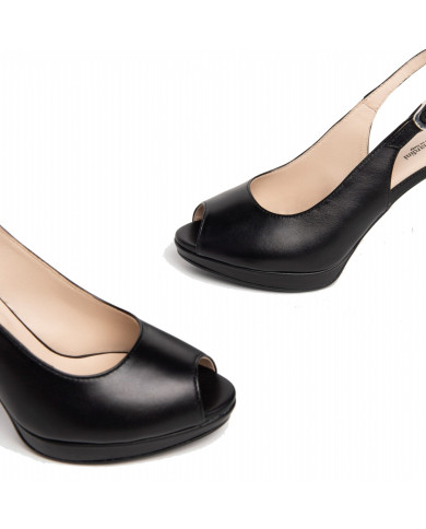 DECOLLETE' NEROGIARDINI DONNA NAPPA PANDORA NERO TPU FLORES AZZORRE N POLI.12438 PLATO' E307250DE/100